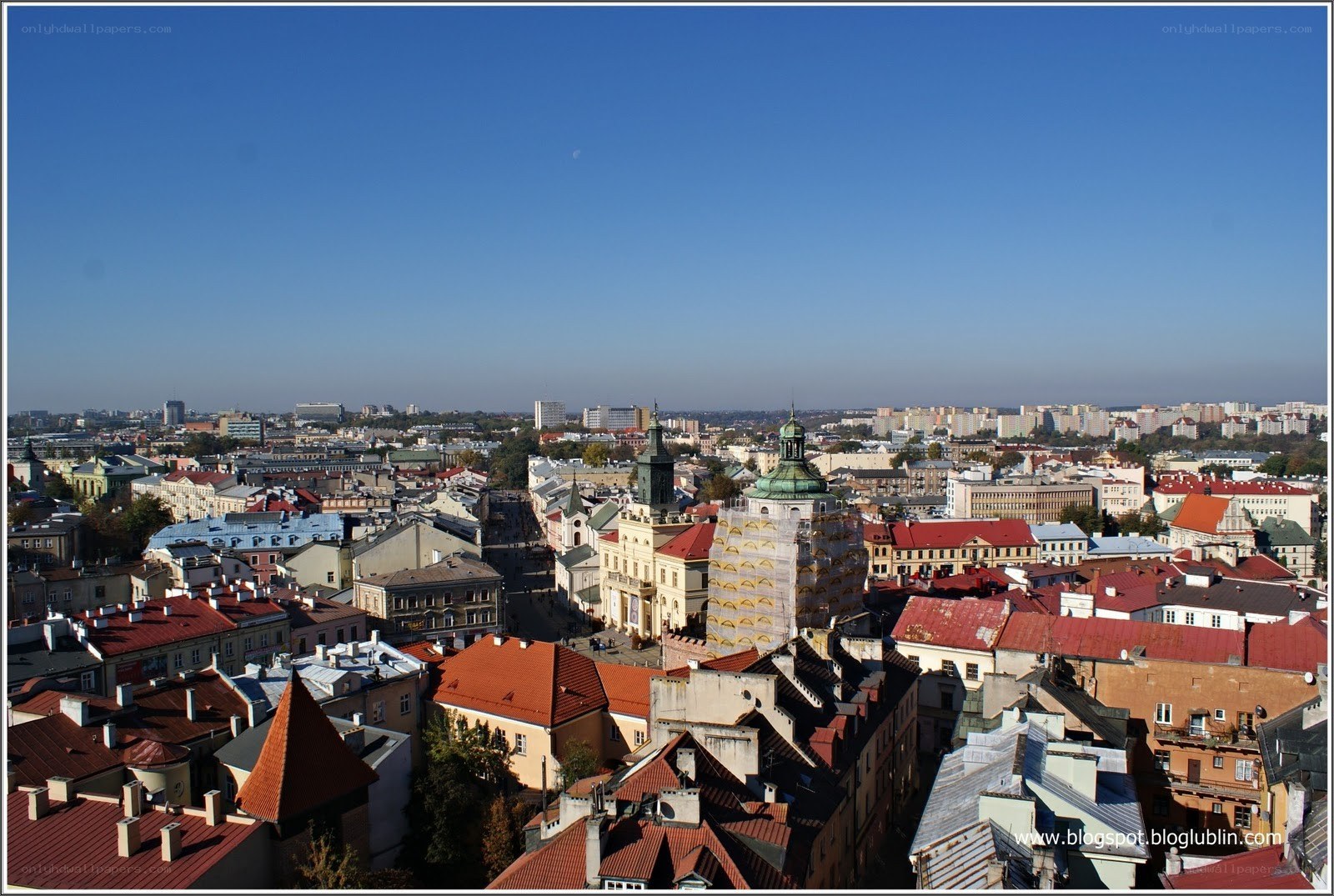 Lublin cityscape view