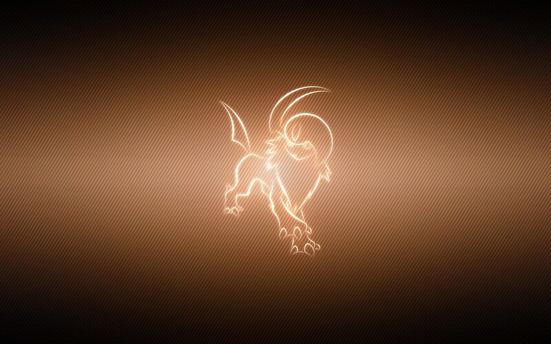 Lucario glowing outline