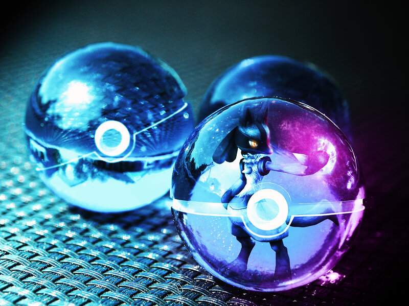 Lucario in a Poké Ball