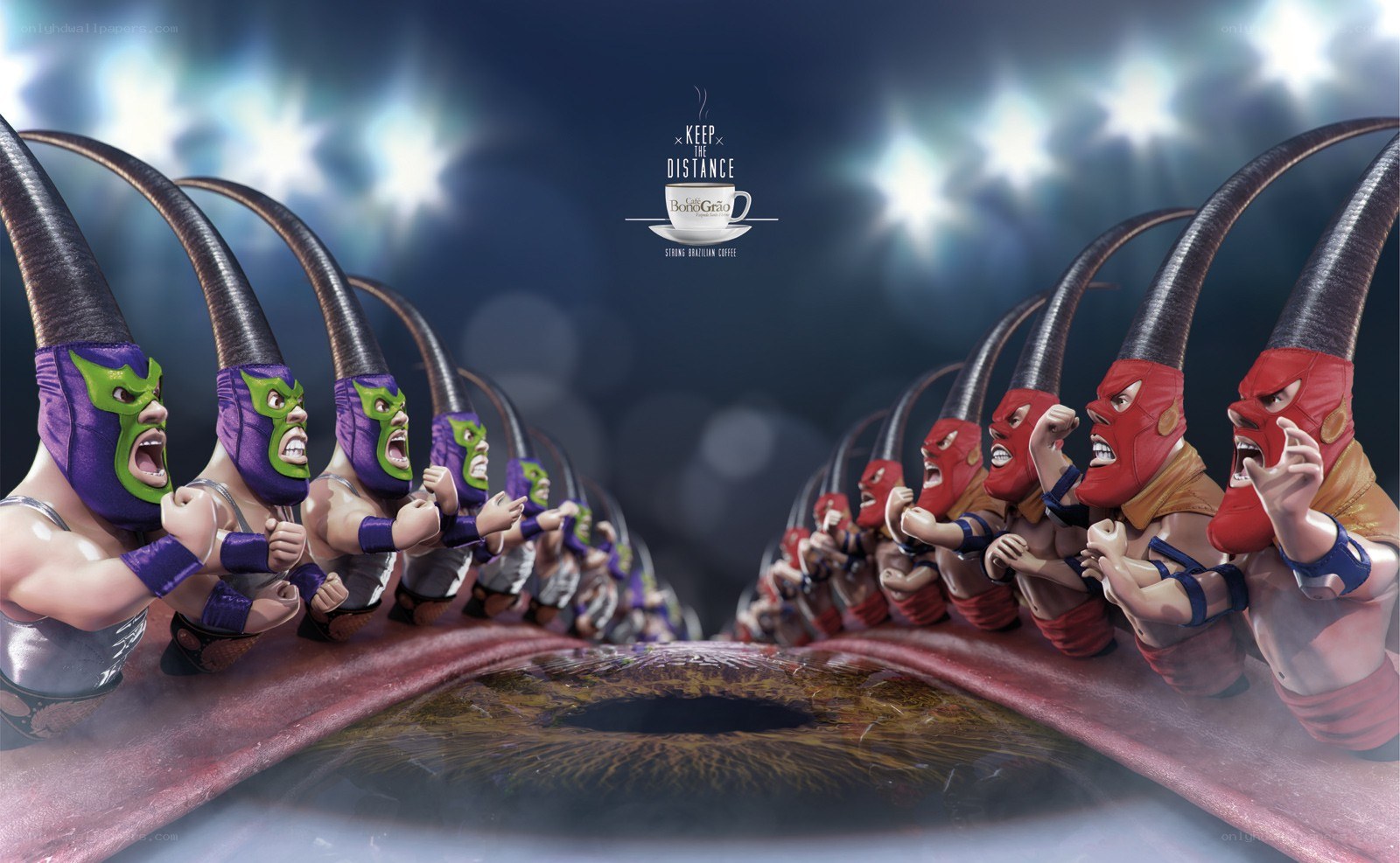 Luchador coffee ad