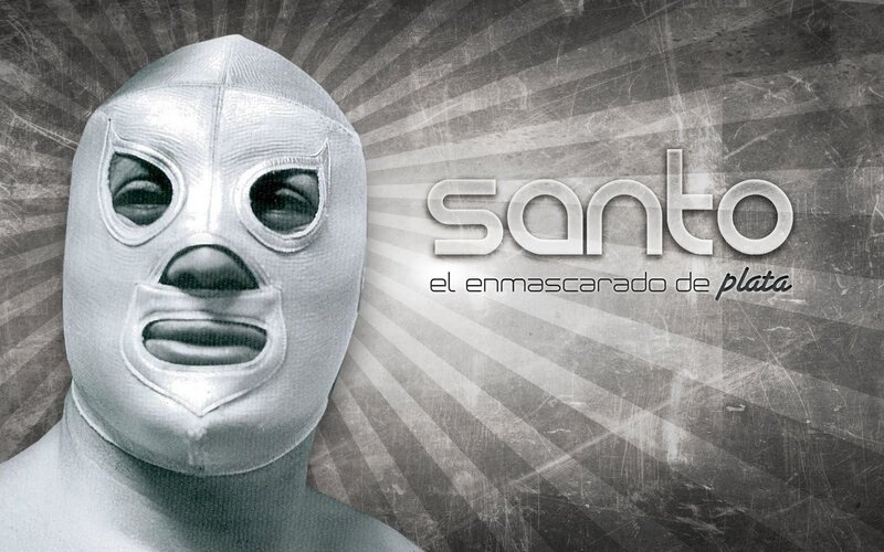 Luchador in Silver Mask