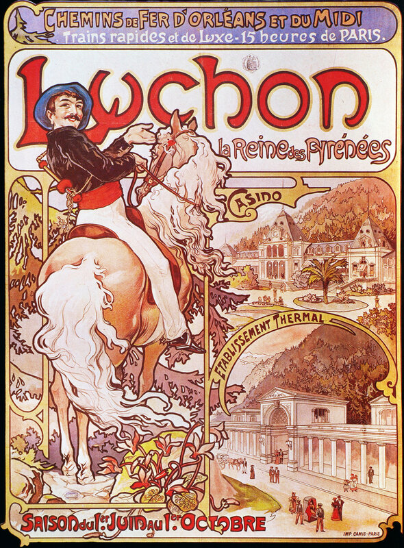 Luchon travel poster