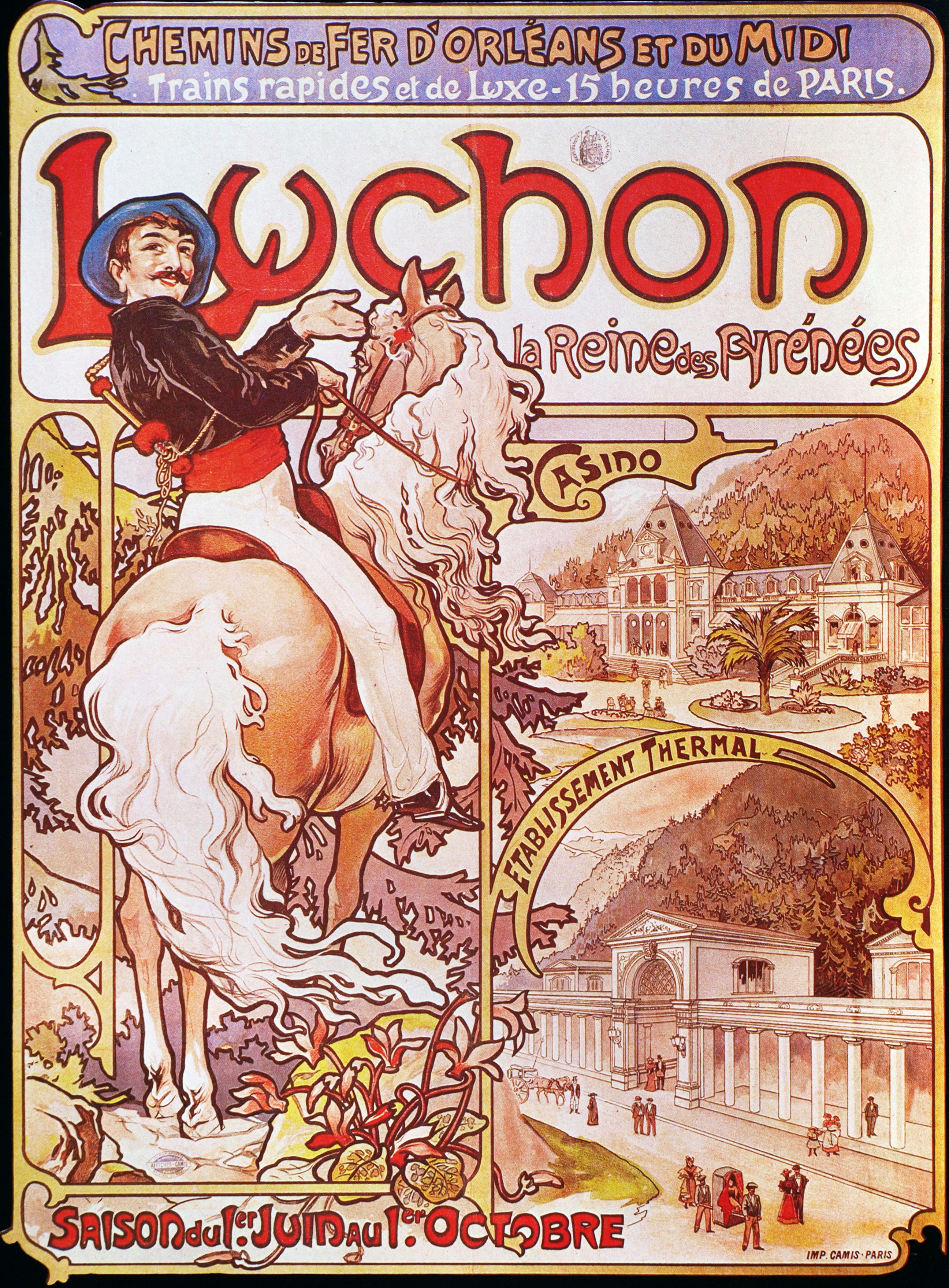 Luchon travel poster
