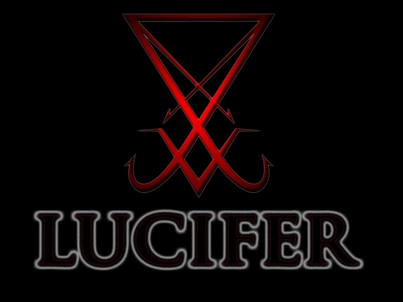 Lucifer Symbol and Text