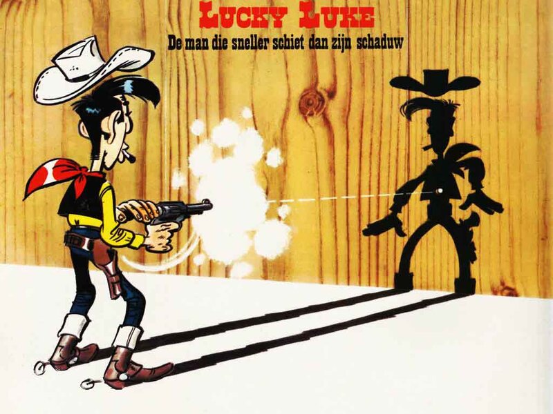 Lucky Luke Shooting Shadow