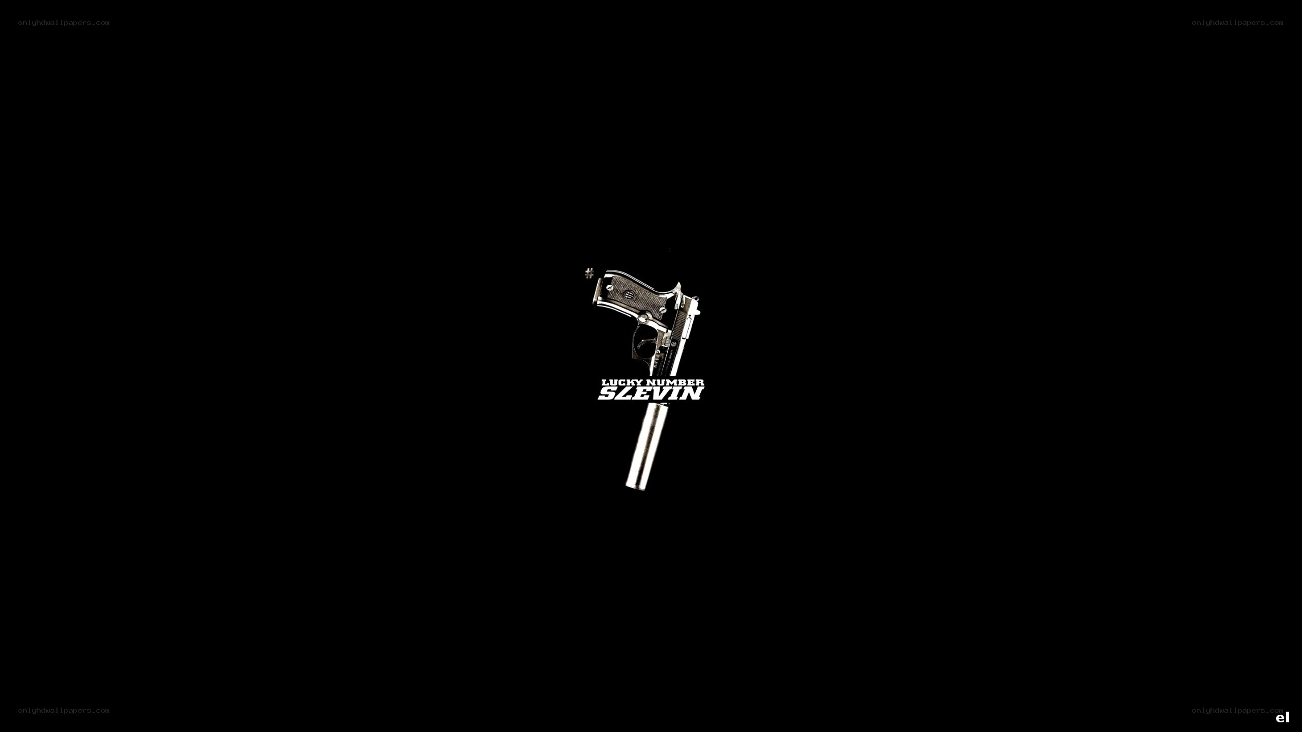 Lucky Number Slevin gun logo