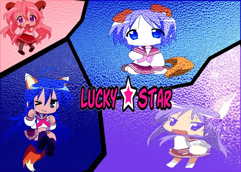 Lucky Star chibi characters