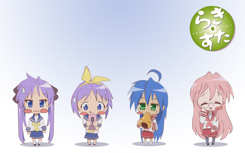 Lucky Star chibi characters