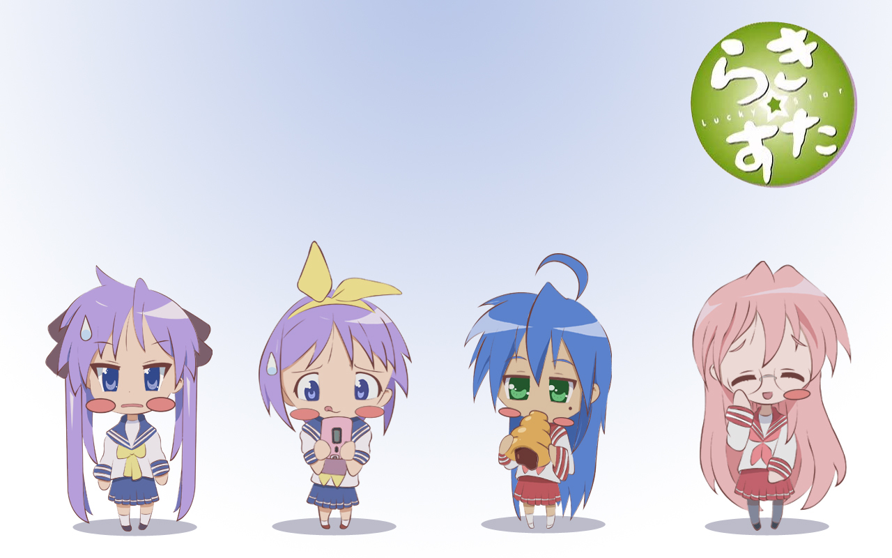 Lucky Star chibi characters