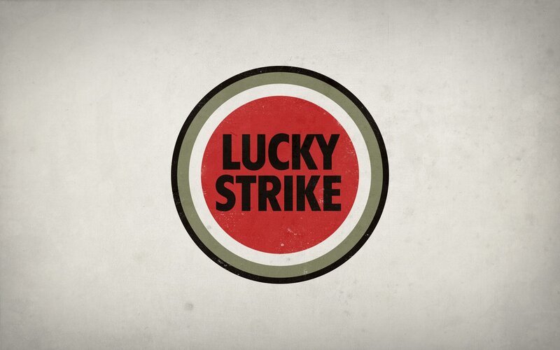 Lucky Strike logo on textured background