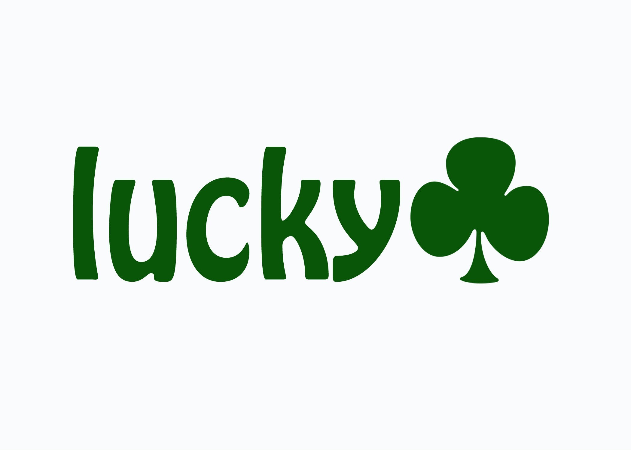 lucky word with clover