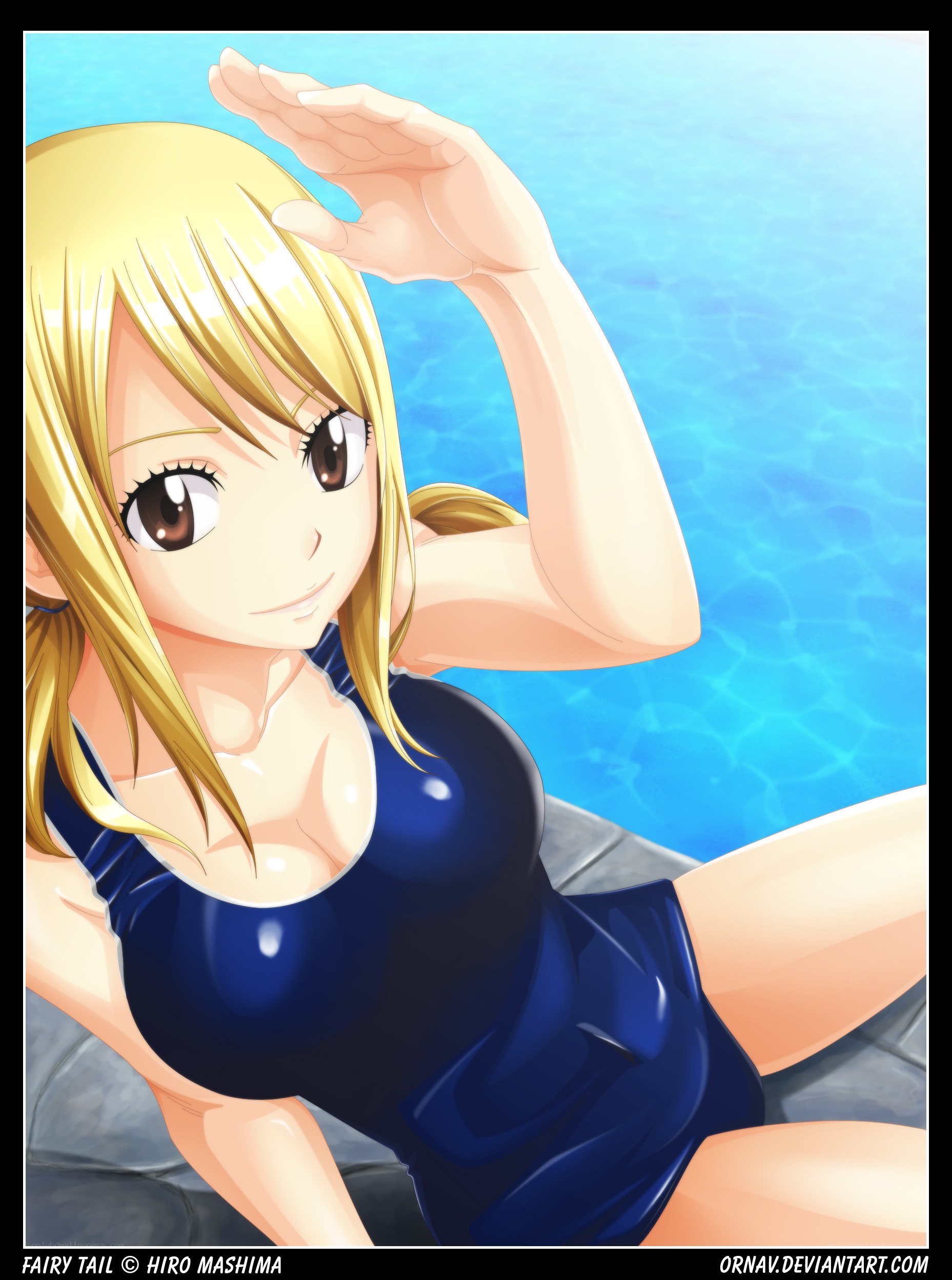 Lucy Heartfilia by pool
