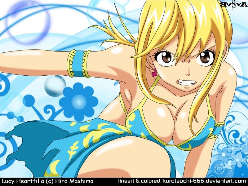 Lucy Heartfilia in swimsuit