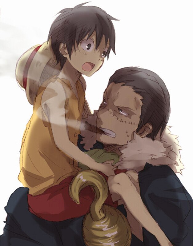 Luffy and Ace in a hug