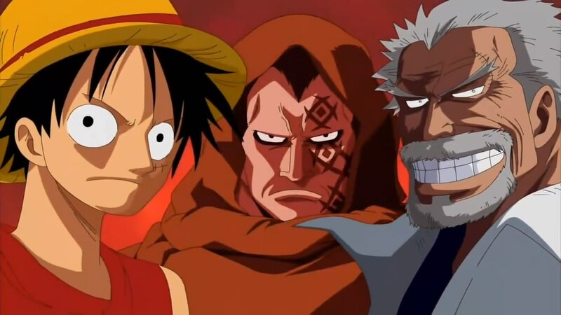 Luffy and allies in tense moment
