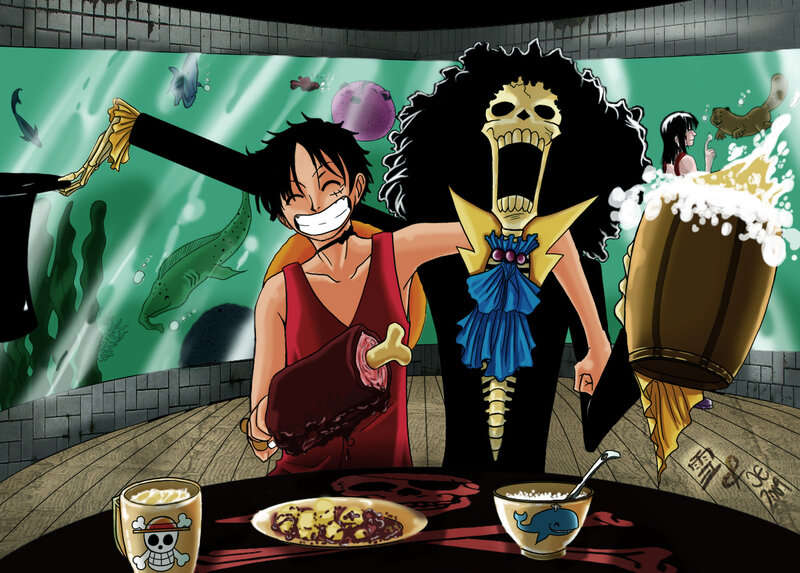 Luffy and Chopper at the bar