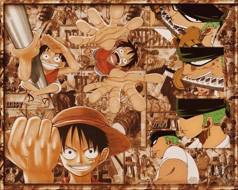 Luffy and Zoro Collage