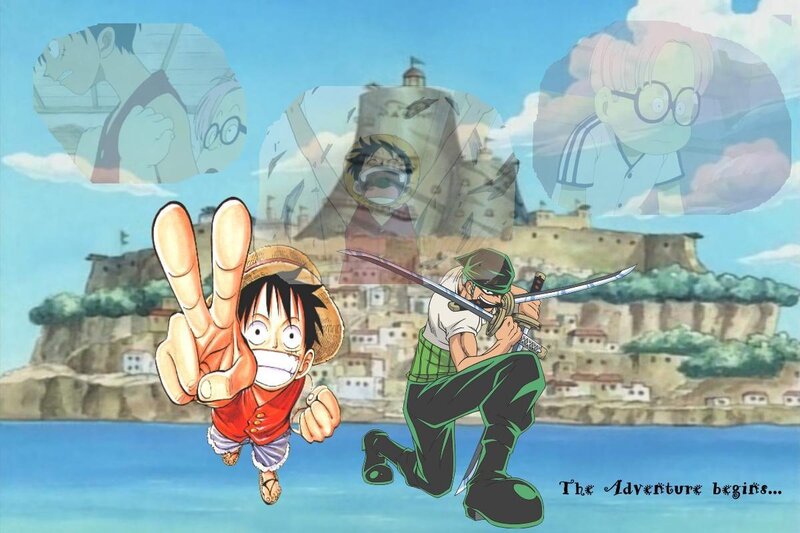 Luffy and Zoro on an adventure