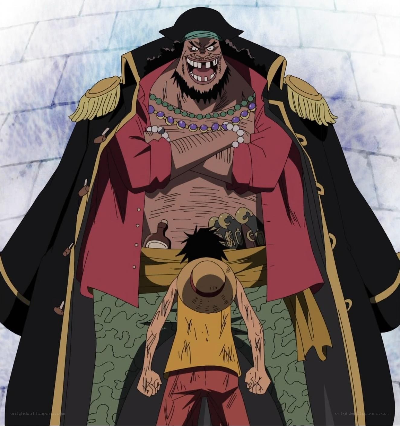 Luffy confronts a pirate captain