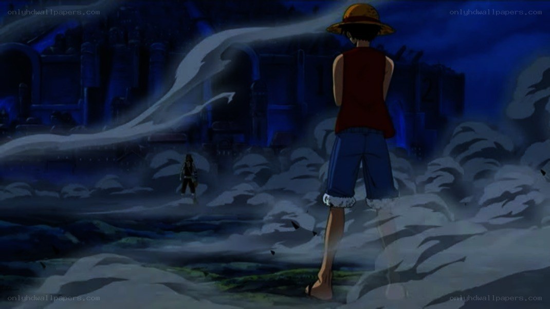 Luffy faces an opponent