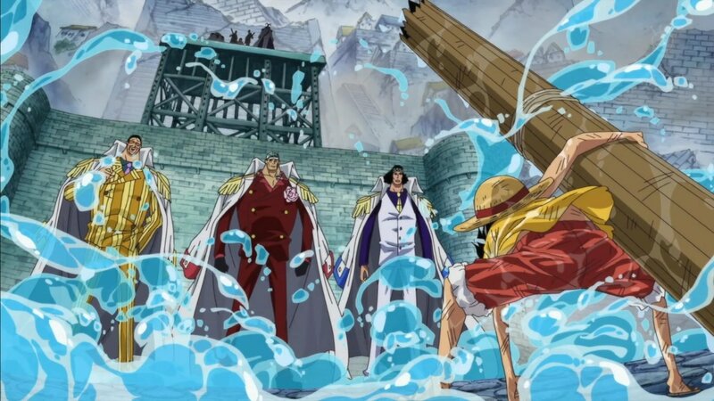 Luffy Fighting Admirals — Blue