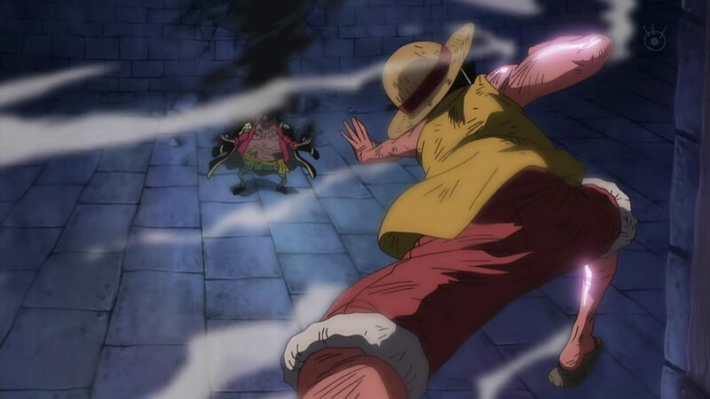 Luffy Fighting Kaido