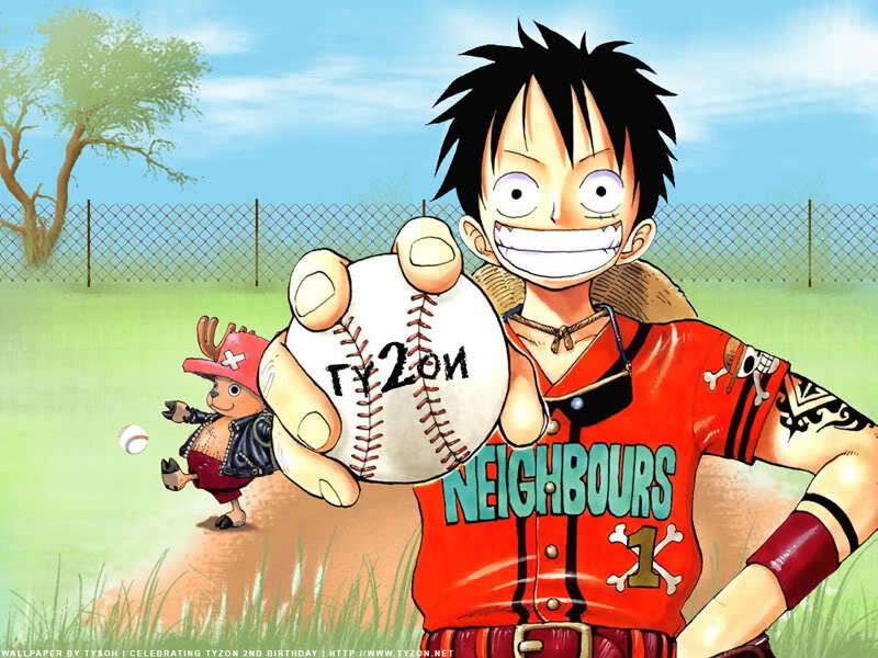 Luffy Holding Baseball