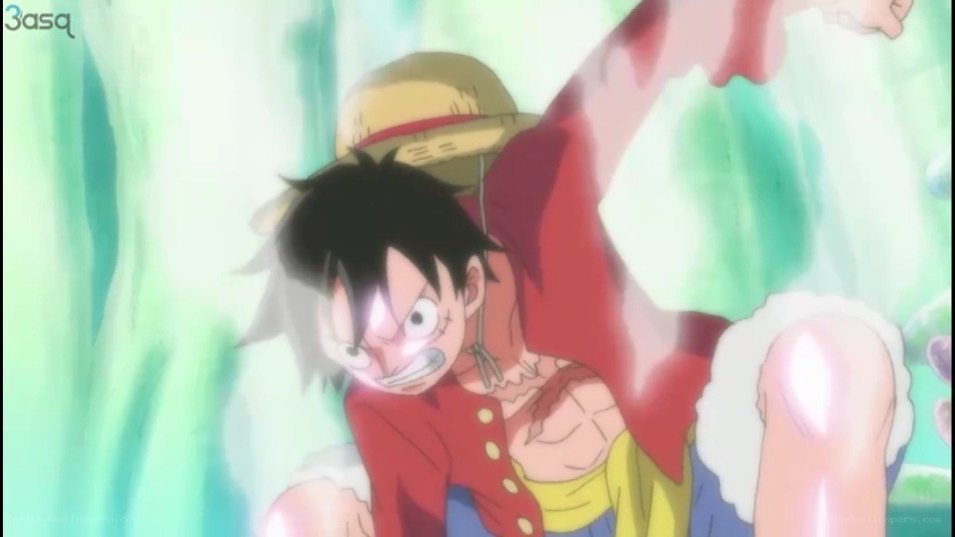 Luffy in a battle stance