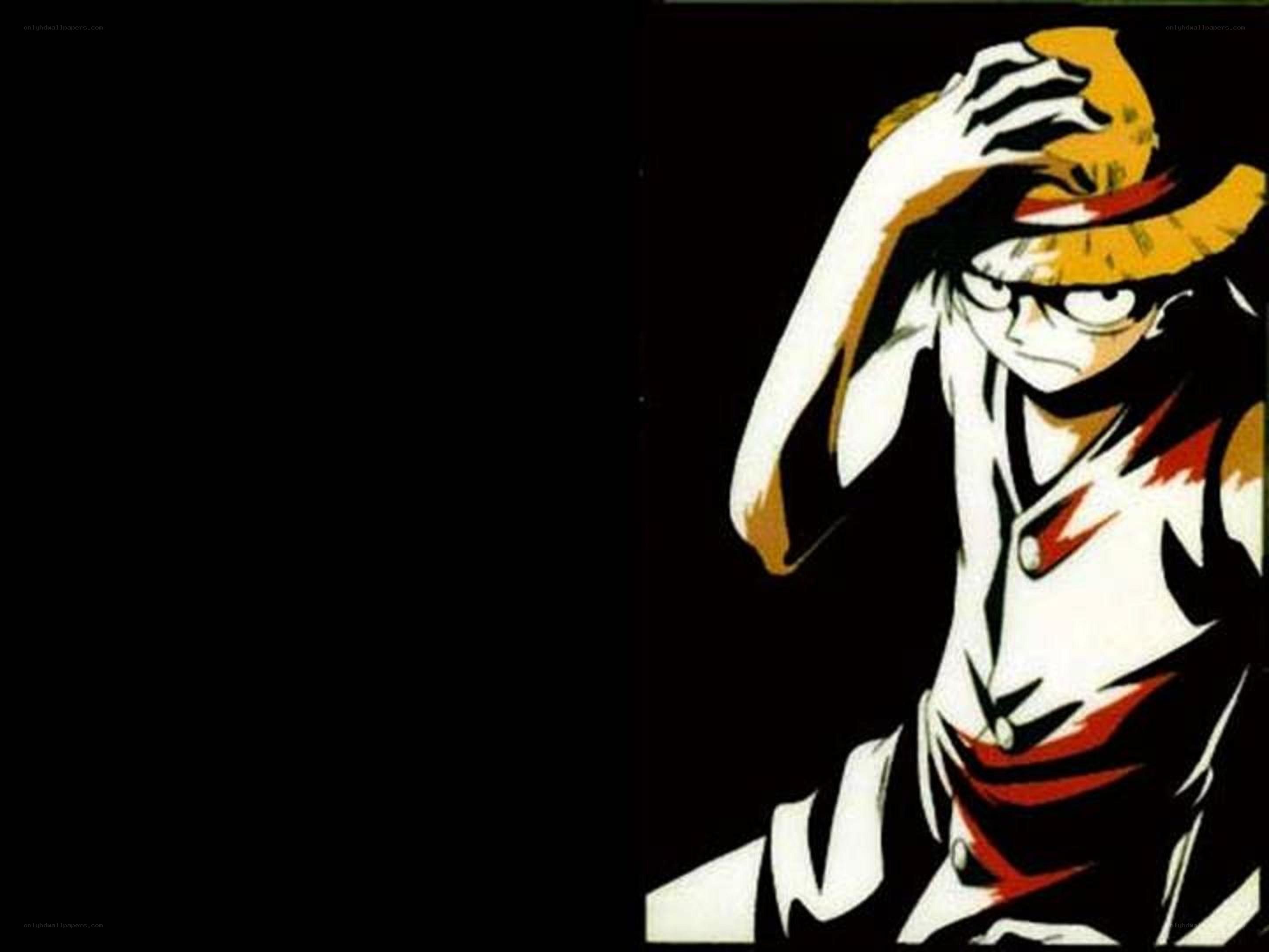 Luffy in a dramatic pose