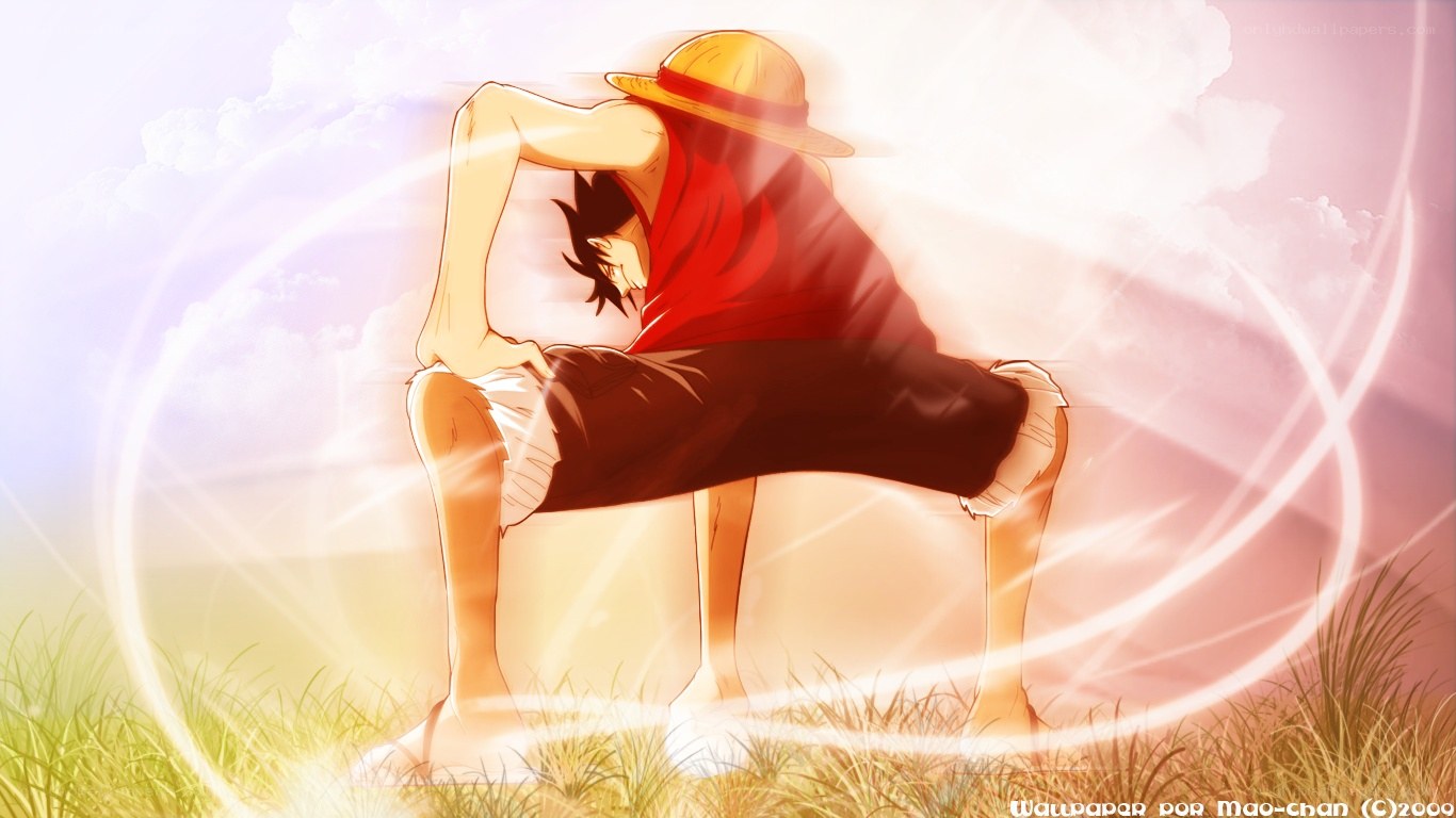 Luffy in a field