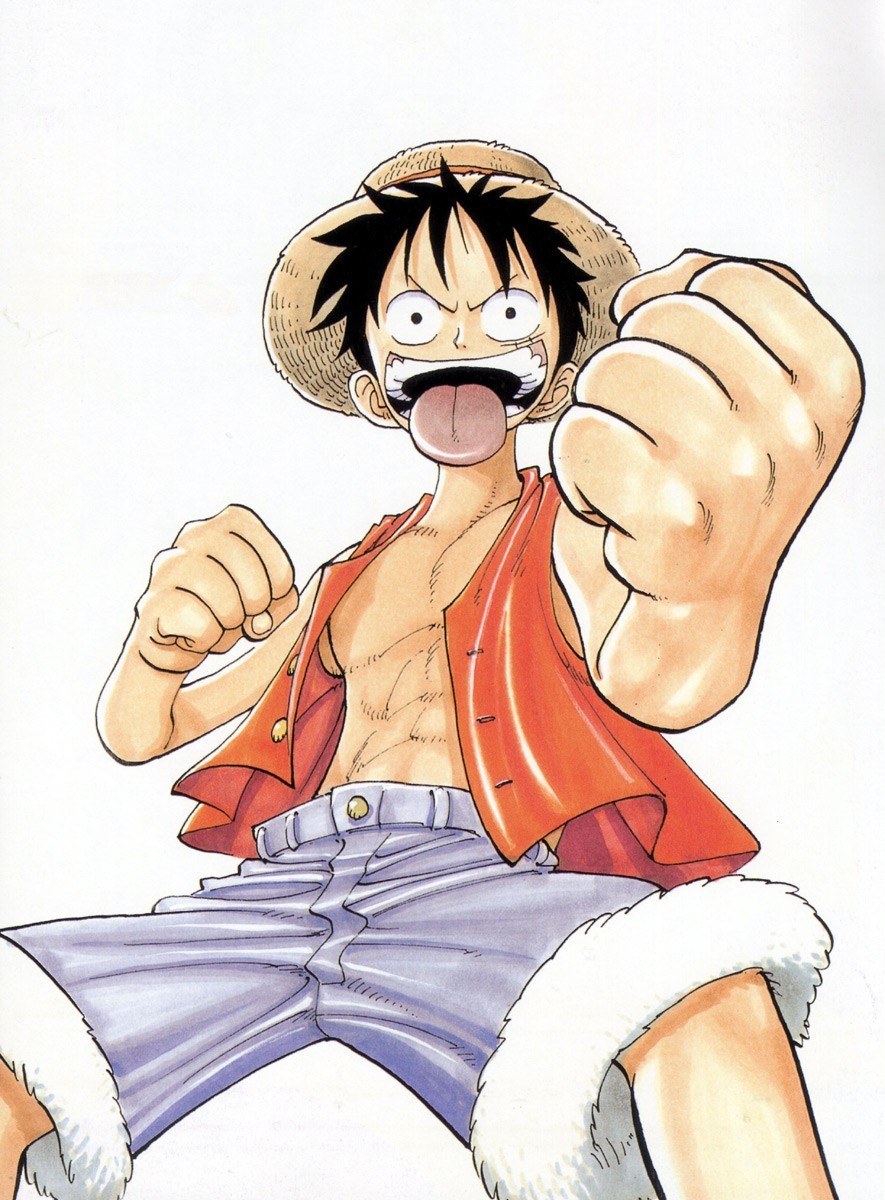 Luffy in a playful pose