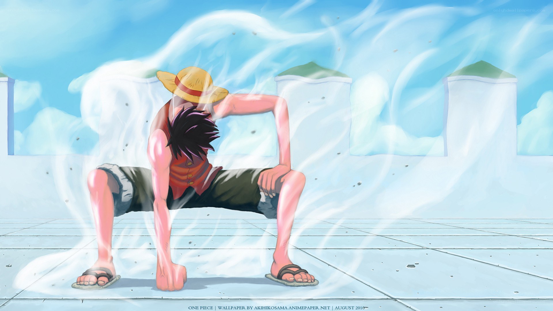 Luffy in a powerful stance