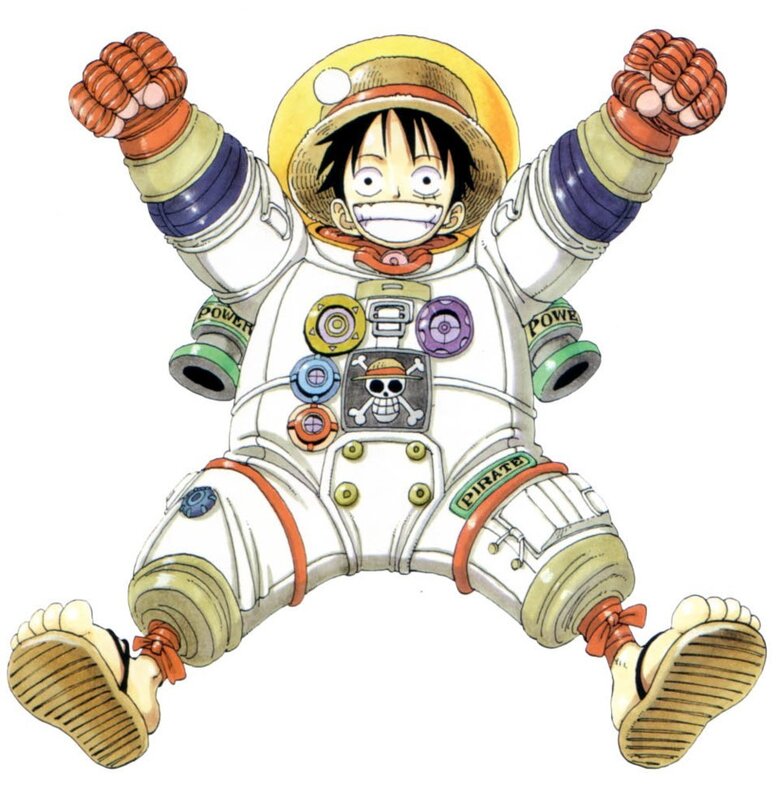 Luffy in a spacesuit