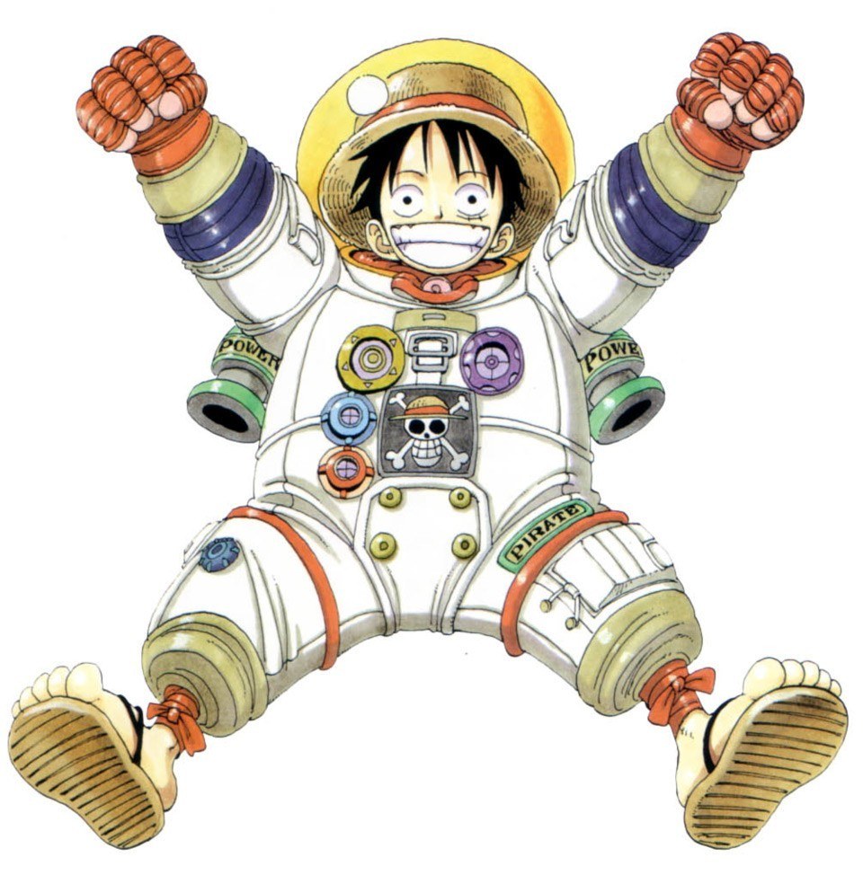 Luffy in a spacesuit
