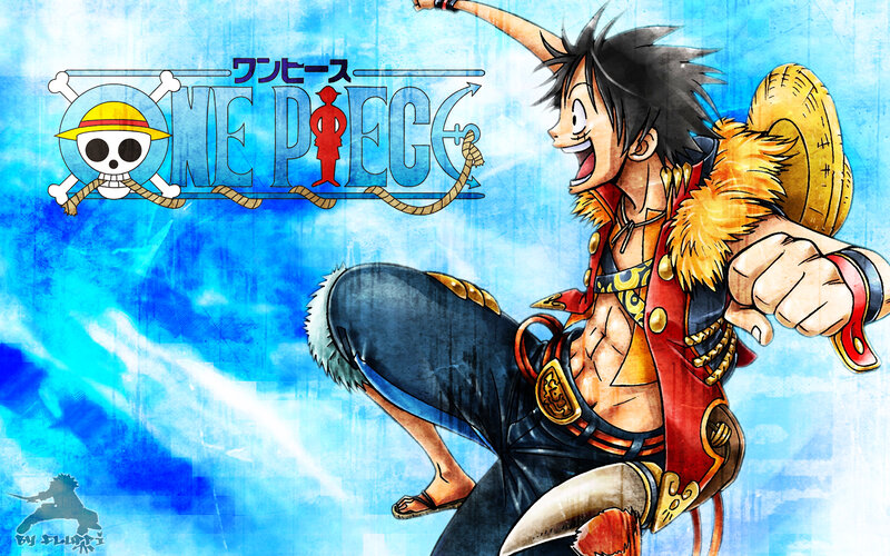 Luffy in Action Pose — Blue