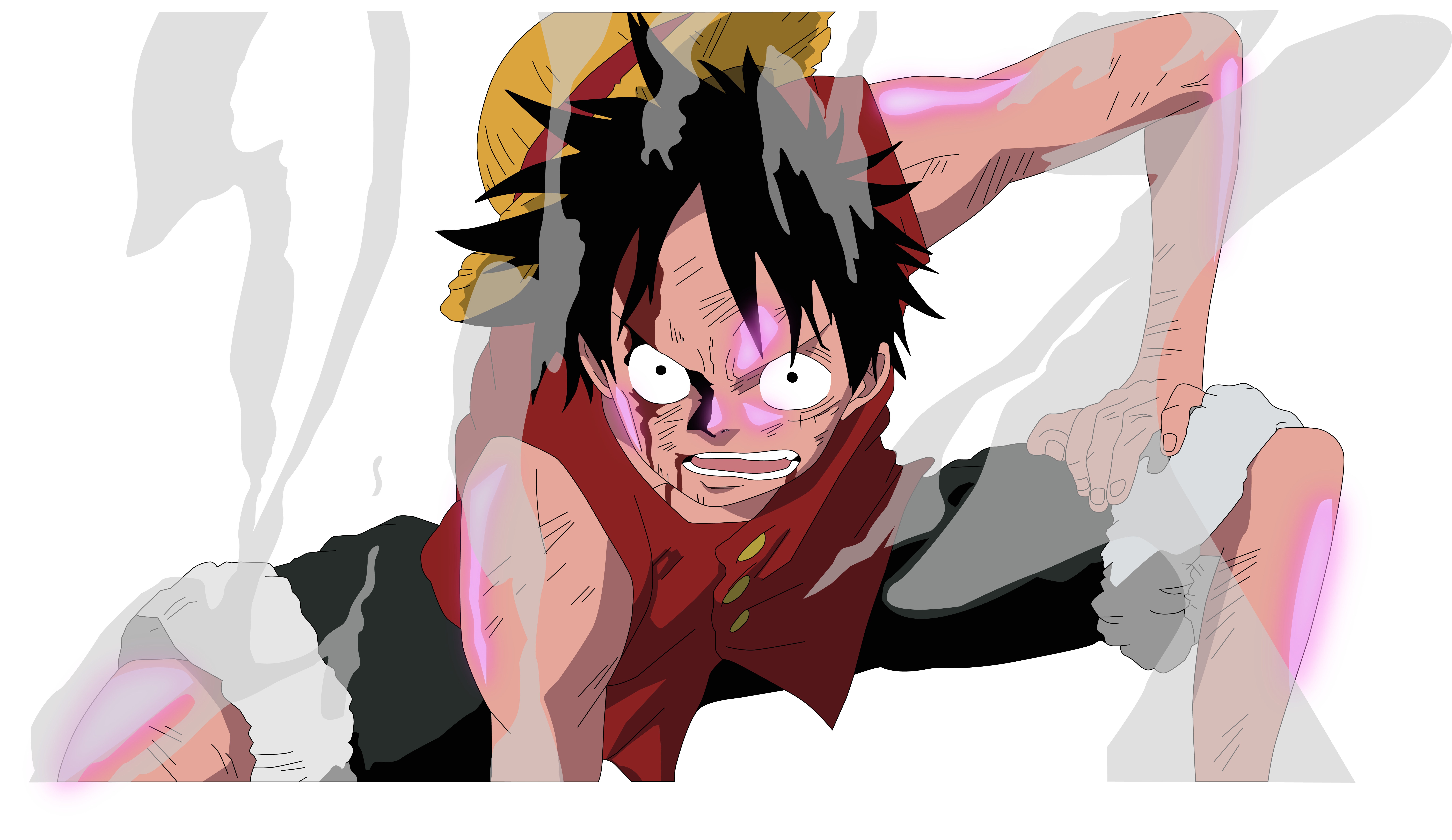 Luffy in intense battle pose