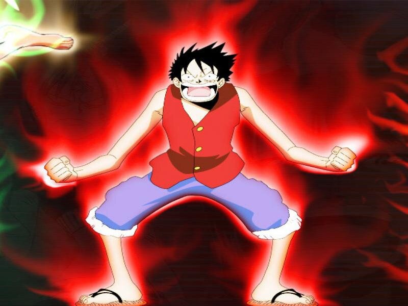 Luffy in Red Aura