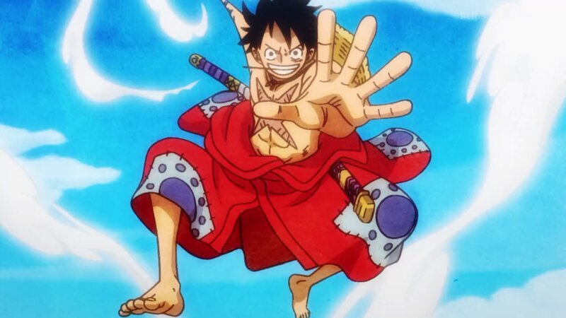 Luffy in Red Coat — Blue