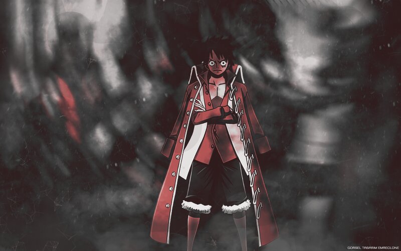 Luffy in Red Coat — Dramatic