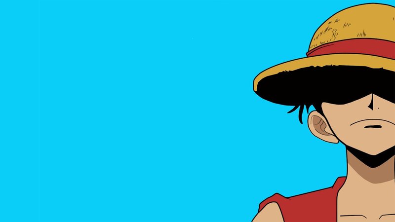Luffy in Straw Hat — Blue, Calm