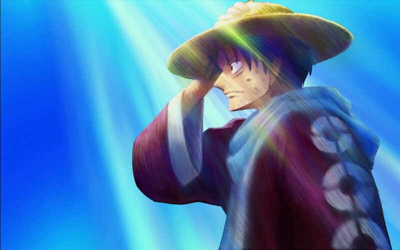 Luffy in Straw Hat — Blue