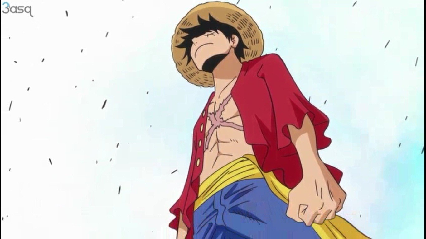 Luffy in the rain