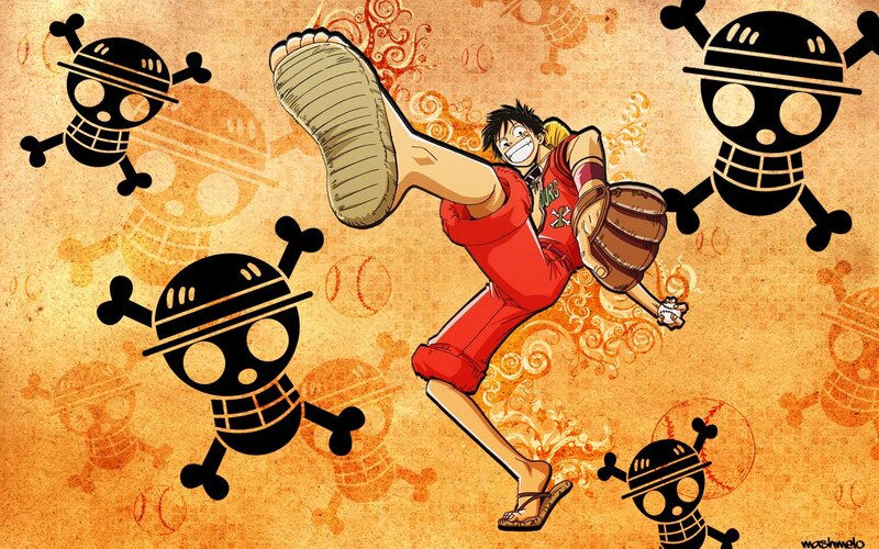 Luffy Kicking in Midair