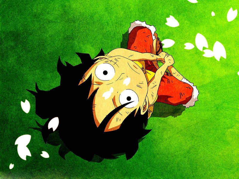 Luffy Lying on Grass