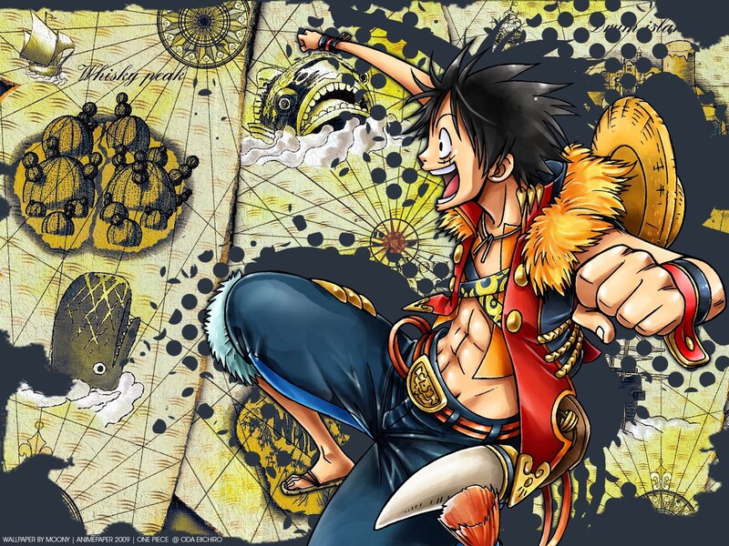 Luffy on a Map — Yellow