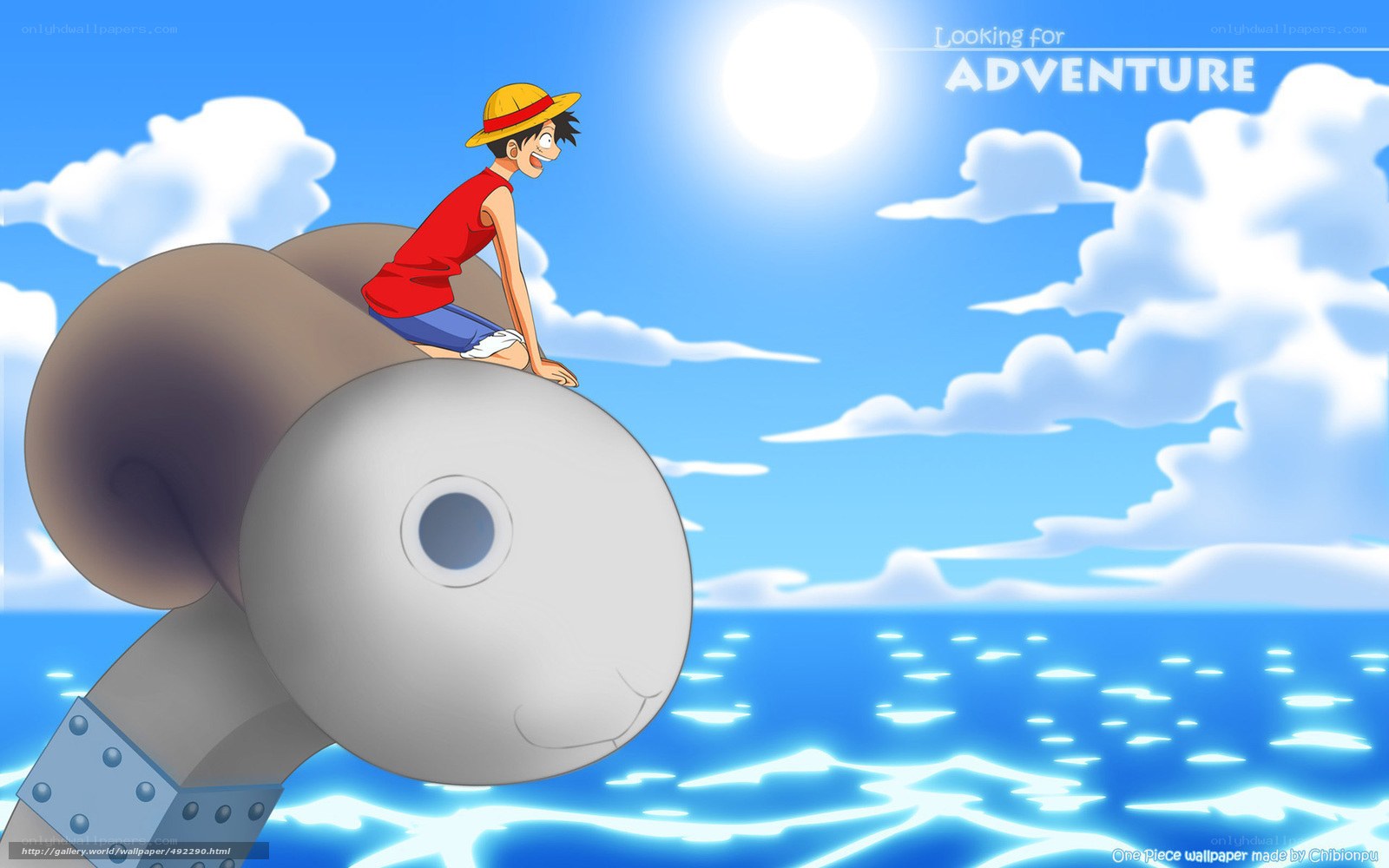 Luffy on the ship's head