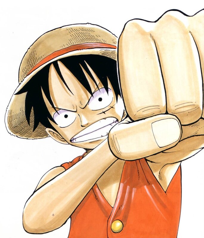 Luffy Pointing Forward — Orange