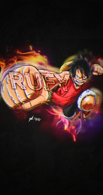 Luffy Punching Forward — Black