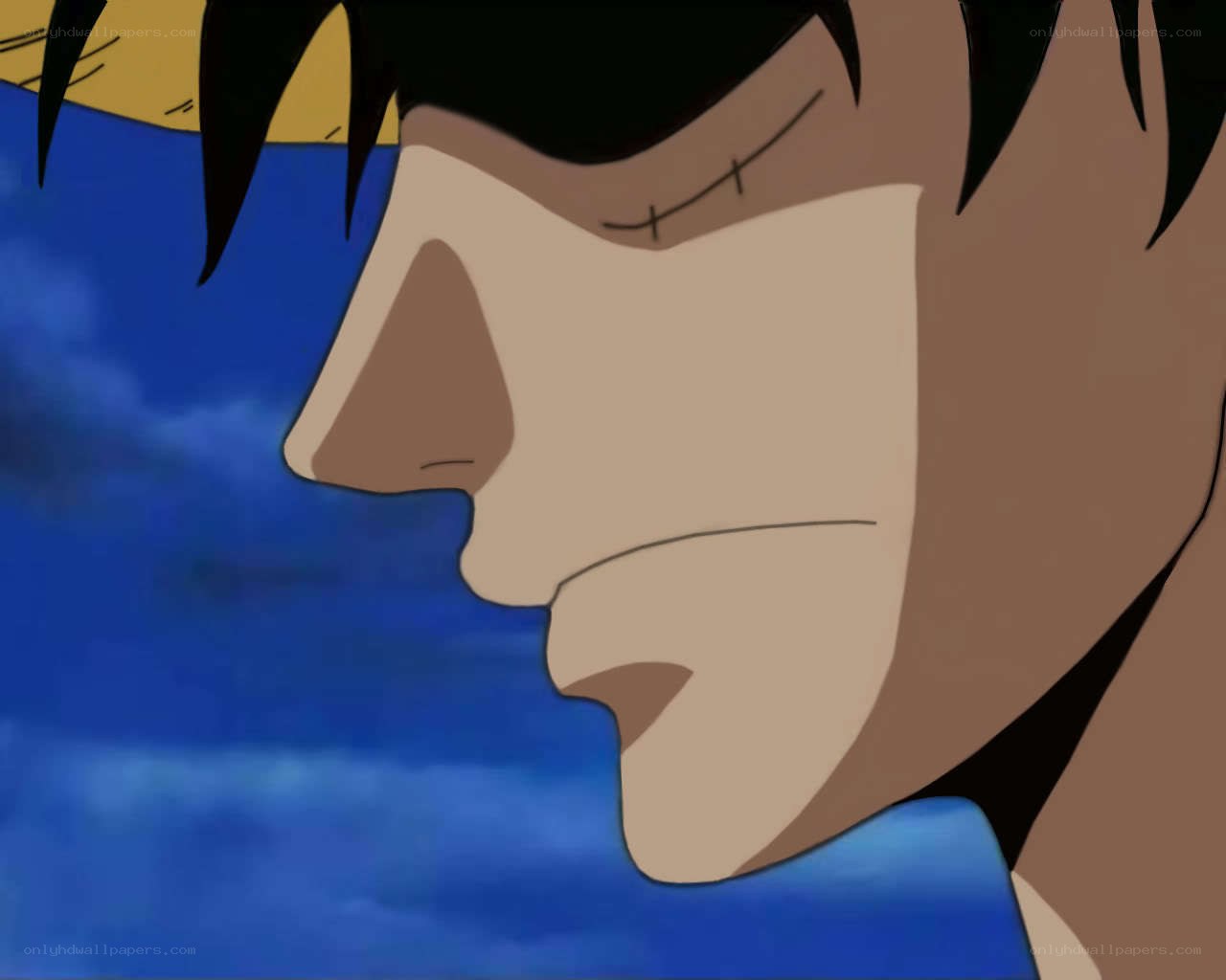 Luffy's determined face