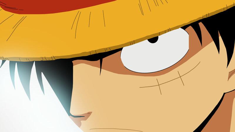 Luffy's determined gaze
